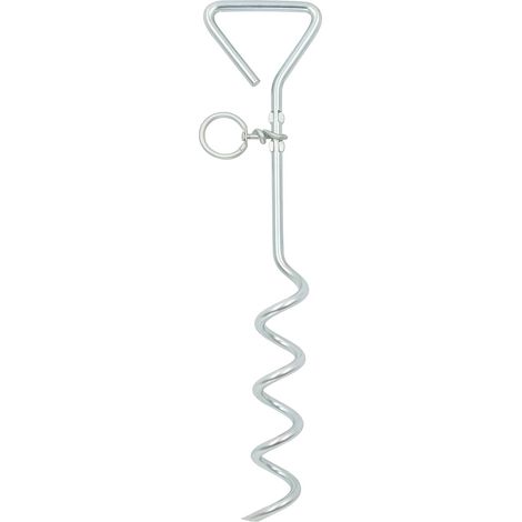 Milestone Camping 31690 Outdoor Corkscrew Tie Out Stake / Keyring Attachment / Tether Pets and Tents / Ideal for Camping, Hiking, Fishing and More (1/5)