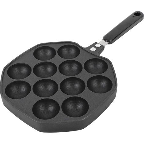 Poêle à Takoyaki, 12 Moules, Poêle à Takoyaki, Poêle à Gril Antiadhésive en Alliage D'aluminium, Plaque De Cuisson pour Boules De Poulpe, Crêpes (1/5)