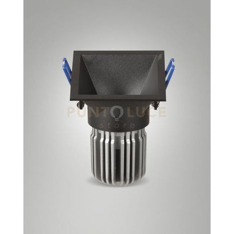 TOODLE INCASSO QUADRATA ASIMMETRICA 3000K 1250LM 11W NERO DIMMERABILE