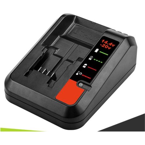 Compatible avec le chargeur rapide BLACK+DECKER BDC1A QW 1 Ah pour batteries 14,4 V 18 V, noir, batteries non incluses (1/4)