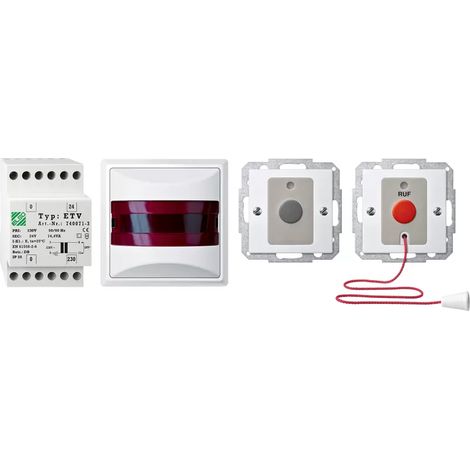 Merten Behinderten-WC-Set ELSO, Komplettset, IP20, Thermoplast brillant, Polarweiß, 1 Stück (1/2)