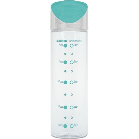 Borraccia in tritan con tappo blu turchese da 650 ml