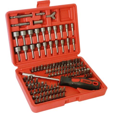 Trade Shop - Juego De 122 Puntas De Destornillador Con Alargadera Torx Estuche - (1/4)