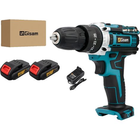 Visseuse sans fil, couple de 28 Nm, mandrin sans clé, 2 Batterie-Bleue A (1/2)