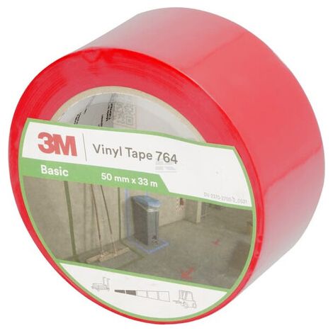 Cinta de vinilo 764 roja 50 mm x 33 m 3M 7100260287