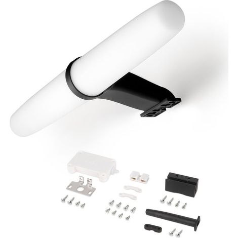 EMUCA Spot LED pour miroir de salle de bain Gemini (AC 230V 50Hz), Peint en noir (1/5)
