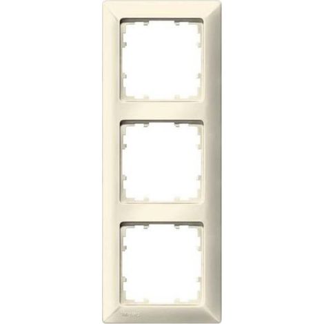 Placca di finitura bianca Siemens Delta per 3 moduli (1/3)