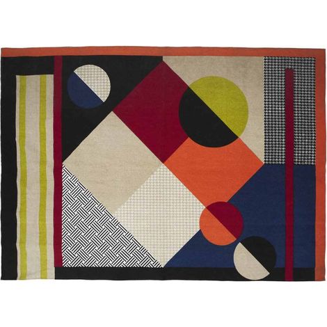 Paris Prix – Tapis kilim rectangulaire 120x170cm – Textile coton multicolore – Tapis de salon tendance patchwork – Doux et facile d'entretien (1/3)