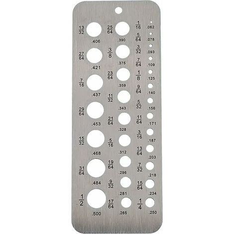 Metrische Bohrlehren aus Edelstahl 1-13 mm Messwerkzeug für metrische Muttern, Schrauben und Gewinde