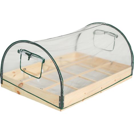 Serra mini isolata per giardino – Tetto verde, 121 x 77 x 240 cm – Serra riscaldata per vivaio e orto