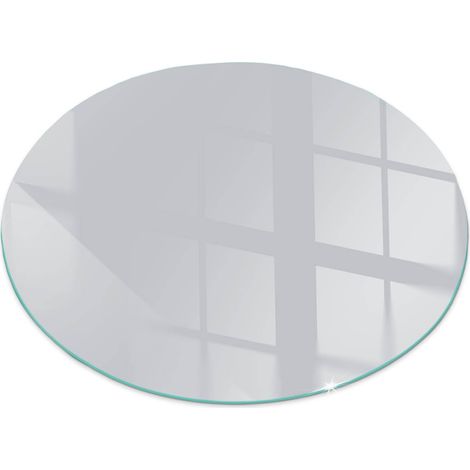 Kaminofen Glasplatte Kaminplatte Kaminglas Ofenglas Bodenplatte Funkenschutzplatte Glasbodenplatte Farbe Grau Rund fi 100 cm