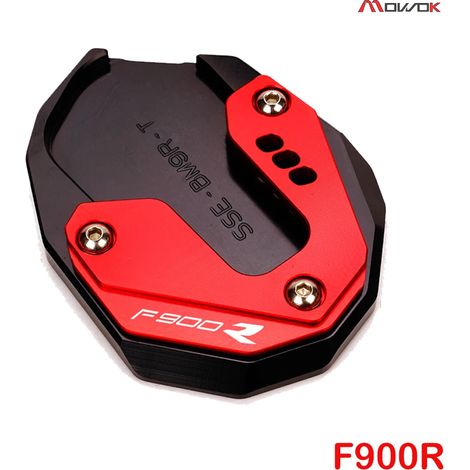 (B-Red-F900R) Compatible avec BMW F900R F900XR 2020-2023 Accessoires moto Porte-clés Béquille latérale Extension de béquille arrière Plaque de support F 900 X XR maxpower (1/4)