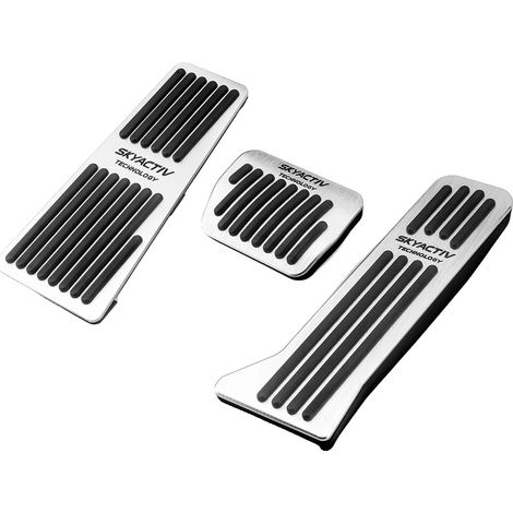 Accessori per pedali, materiale resistente, comfort di guida migliorato, LHD AT 3 pezzi Argento (1/2)