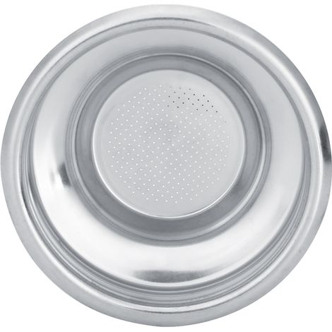 Filtre à cuve simple ou double porosité de 58 mm pour machine à café semi-automatique, avec poignée sans fond (simple). (1/5)
