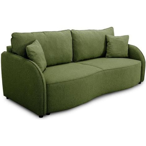 Casapy Elegantes 3-Sitzer Schlafsofa in Olivgrün 215 cm (1/3)