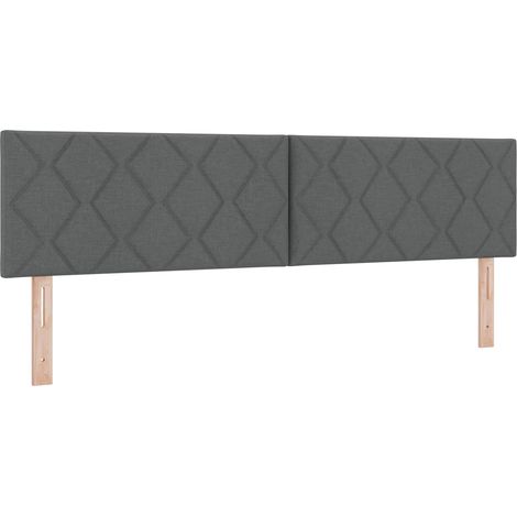 Maison Exclusive - Tête de lit LED Gris 180 cm tissu (1/5)