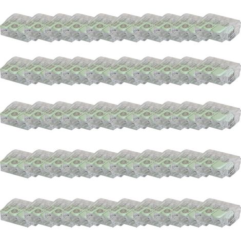 Boîte de 50 bornes à levier 3P pour fils de section 0,35 - 2,5 mm² - Eur'Ohm (1/3)