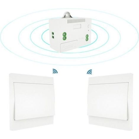 110-230V Wireless Light Switch and Receiver Kit Self-Powered Switch Remote Control Light Fixture-3 (1/4)