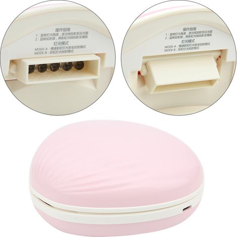 Lampe de nuit LED innovante en forme de coquillage, rechargeable par USB, avec projecteur, rose (1/5)