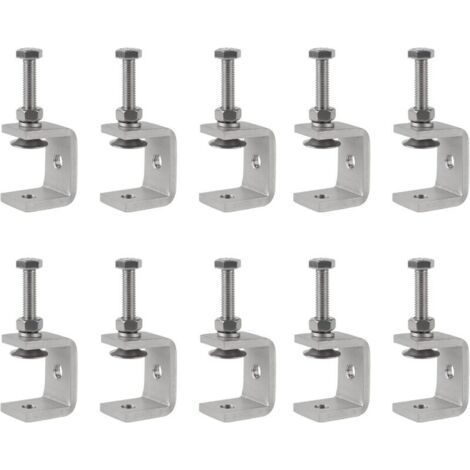 10 Pcs Serre-Joints en C Acier Inox 30MM Support de Fixation en C Robustes Pince de Fixation Super C Pinces en C 0-25mm Réglable Ouvertures de Mâchoire pour Travaux du Bois Soudage Menuiserie (1/5)