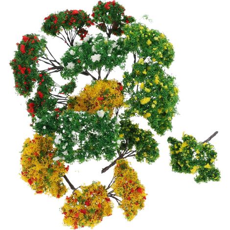 Arbres Artificiels pour Construction Érable Miniature Éléments De Décor Arbres De Table Architecturaux Faux Accessoires De Décor pour Maison De Poupée Miniatures pour Diorama (1/5)