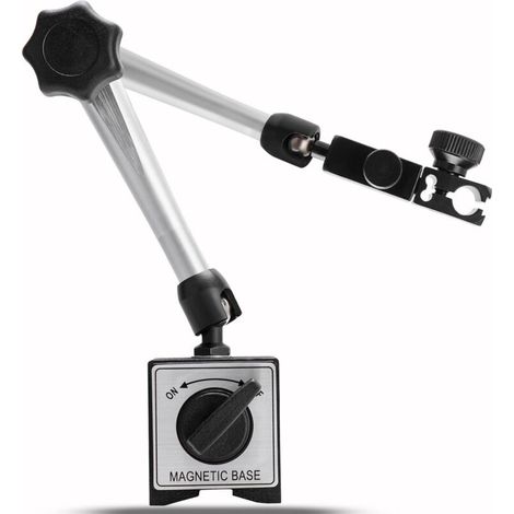Base magnética para indicador de cuadrante, soporte para indicador de cuadrante, soporte magnético ajustable para indicador de cuadrante digital, fuerza de tracción máxima de 176 lb/80 kg.