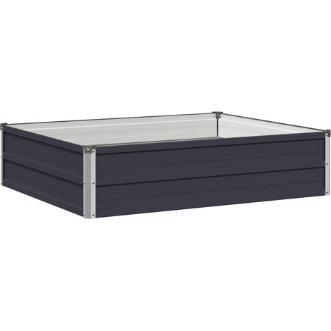 Raised Garden Bed Anthracite 100 x 80 x 24 cm cold-rolled steel vidaXL
