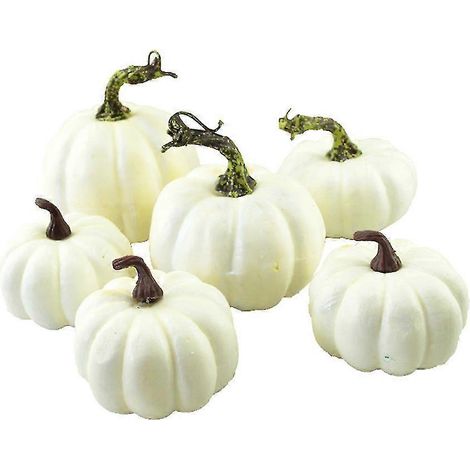 Lot de 6 citrouilles artificielles graffiti pour Halloween, accessoires photo pour la maison et le jardin. (1/5)