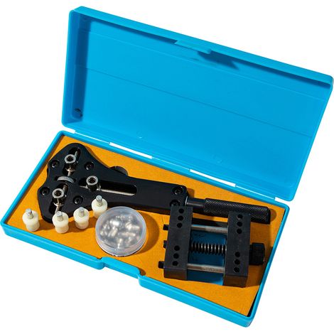 Watch repair tool set (two-piece set), tool for changing watch batteries, mechanical watch repair key, watch disassembly tool set (blue, two-piece set).--DTEKGAZ
