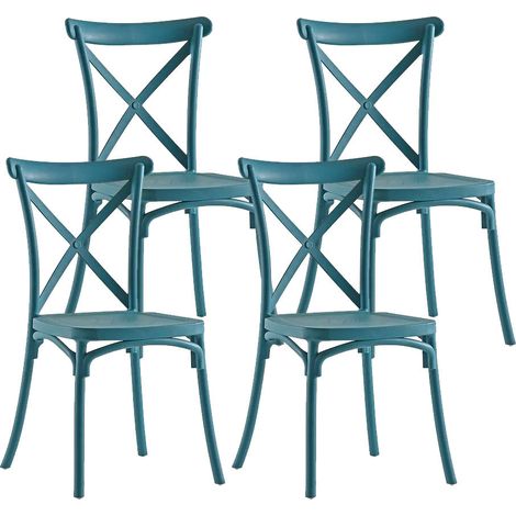 Set 4 Sedie 88x44x49 cm in Polipropilene Ottanio (1/4)