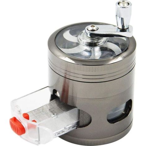 Grinder Moulin à herbes Moulin à épices avec broyeur en acier inoxydable incassable Moulin à herbes Moulin à épices Moulin à herbes Moulin de cuisine Transparent (1/4)