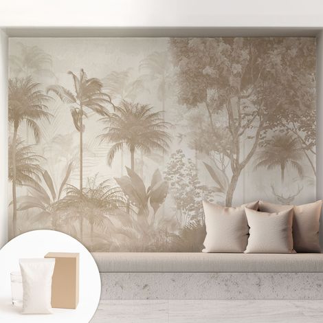 Papier peint intissé avec imprimé installation simple qualité excellente sans désordre - Colle incluse gratuite Paysage tropical 208x146 cm (1/5)