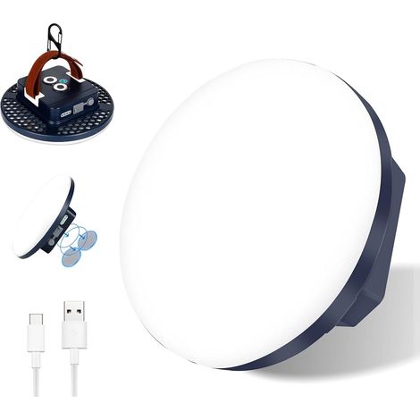Lanterne Camping LED Rechargeable, Lampe Camping 60W Puissante 2500LM Dimmable,16500mAh Batterie Eclairage 3 Modes, Etanche Portable Suspendue, pour Camping, Bricolage, Secours, Garage, Cave (1/5)