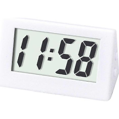 Mini réveil numérique avec écran LED haute définition, réveil de bureau portable, convient à la maison, au bureau et aux voyages, blanc, taille unique. (1/5)