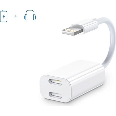Adattatore ricarica sdoppiatore USB 8 pin piatto smartphone cuffie LD-9231