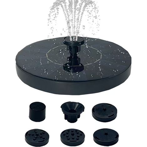 Fontaine Solaire Flottante N°1 13mm – ABS Durable, Jet Multi-Directionnel, pour Bassin, Piscine ou Coupelle d'Eau – La Déco Jardin Incontournable qui Ravit Petits et Grands (1/4)