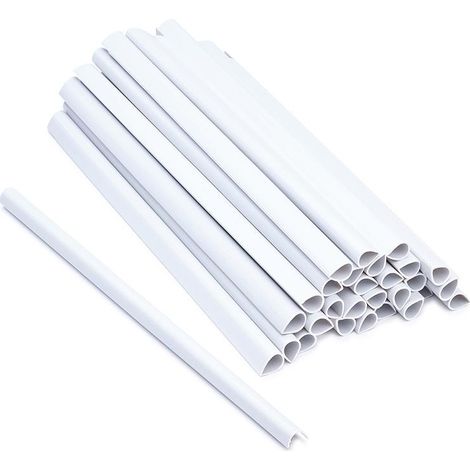 Estexo – Clips de fixation pour brise vue en PVC x 30 – Longueur 19 cm – Pour maille Ø 5 mm – Couleur blanc