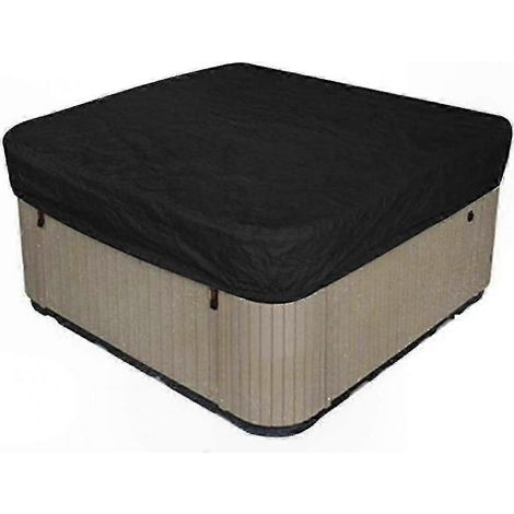 Couverture de spa extérieure résistante, protection carrée imperméable pour spa, argentée, 218 x 218 x 30 cm (1/5)