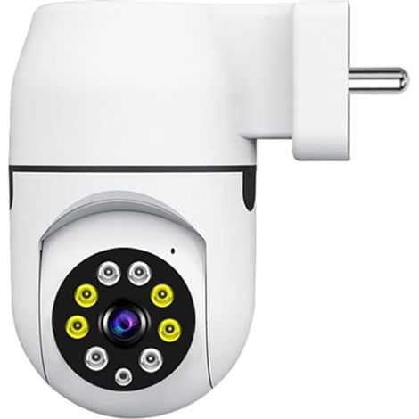 Telecamera di sicurezza per interni Crezuo 2K WiFi, telecamera di sicurezza wireless per interni da 3 MP, telecamera PTZ a 360° plug-and-play, telecamera IP WiFi con rilevamento di persone e movimento