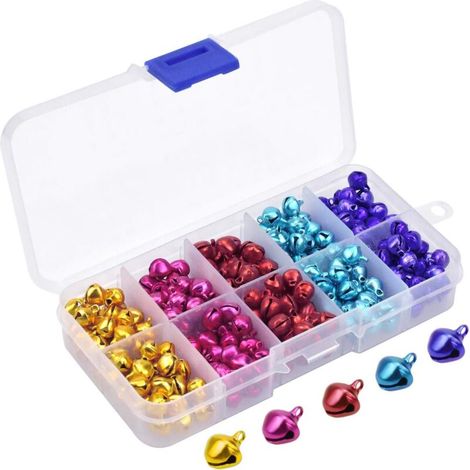 Petites Clochettes Cloches Noël Animaux Bijoux Décorations Mariage Festival - RAPANDA 300pcs Métal Multicolores (1/5)