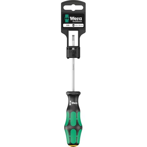 Tournevis pour vis à fente, 0,6 x 3,5 x 100 mm, Noir/vert (1/5)