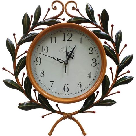 Horloges Murales Branche, Horloge Murale Silencieuse d'art, Alimenté par Pôle, pour la Décoration Salon Bureau-Fei Yu (1/5)