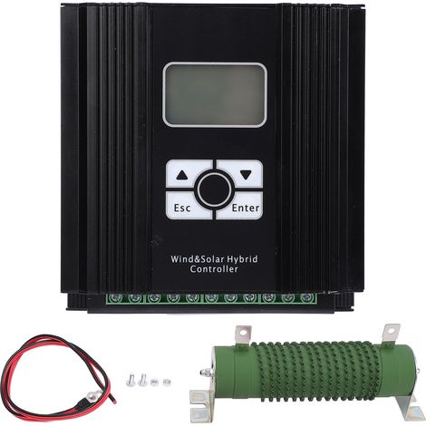 Contrôleur de Charge hybride solaire éolien 12V/24V, technologie MPPT, système de panneau d'affichage LCD, régulateur Intelligent 400W (1/5)