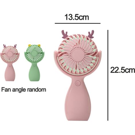 Mini ventilateur portable, ventilateur de bureau USB, petit ventilateur personnel rose (1/3)