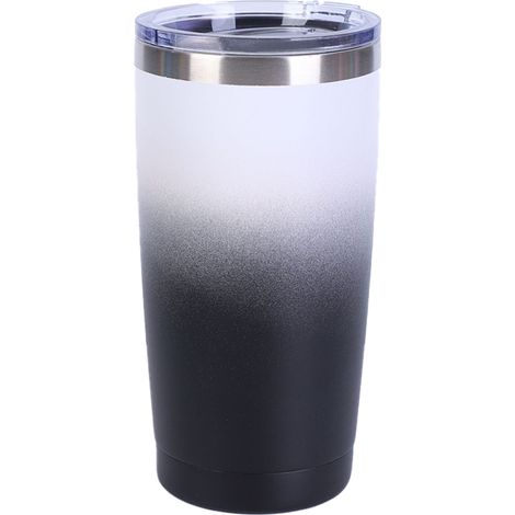Tumbler Acier Inoxydable - Isolation Sous Vide - Couvercle Flexible avec Paille - Pour Boissons Chaudes et Froides - 500 ml (1/5)
