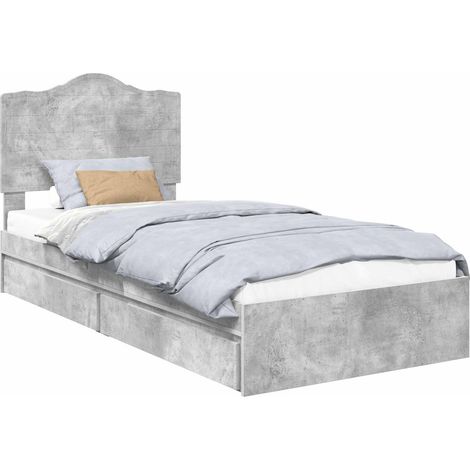 Maison Exclusive - Aufbewahrungsbett Beton Grau 70 x 190 cm Holzw