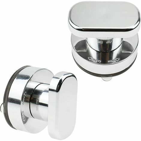 Filiyano-Ventouse pour porte de douche en verre, miroir en verre résistant, aspirateur pour murs et carrelage - 2 pièces (Argent) (1/5)