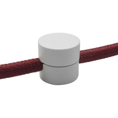 5 décentralisations au plafond ou au mur pour lampes et suspensions. Crochet mural presse-étoupe avec réglage de câble apparent - Décentraliseur de câble électrique couleur BLANC (1/5)