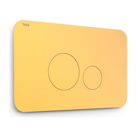 Bouton de chasse double pour WC Or Mat 24K - TRES 25429802OM