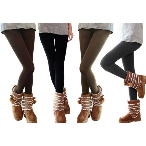 Set 5 leggings para mujer efecto térmico modelo SATURNO talla única (1/5)
